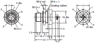 DCA2 / DCN3 / XS4 Dimensions 12 