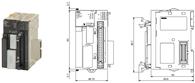 CJ1M-CPU2[] Dimensions 3 CJ1M-CPU21_Dim