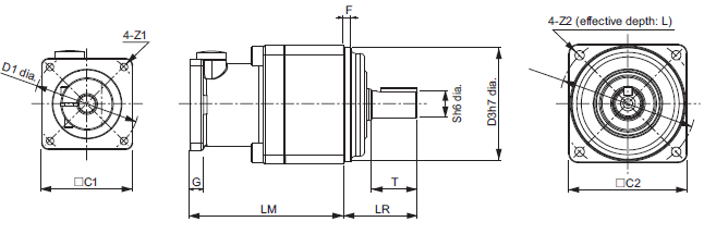 R88M-G, R88D-GN[]-ML2 Dimensions 46 