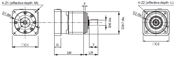 R88M-G, R88D-GN[]-ML2 Dimensions 50 