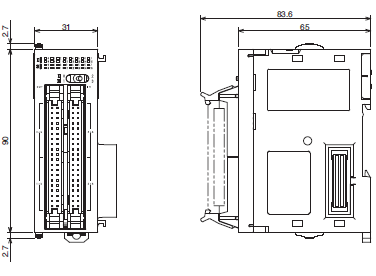 CJ1W-OC / OA / OD Dimensions 8 