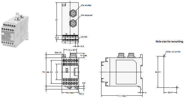 F3SR-B Dimensions 22 