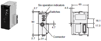 CJ1W-V680C11 / V680C12 Dimensions 1 