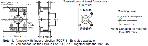 E5CC-800, E5CC-U-800 Dimensions 20 