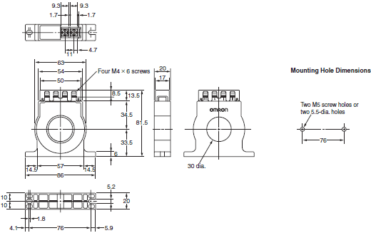 K8AK / K8DS Series Dimensions 3 