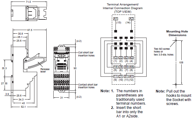 MY-GS Miniature Power Relays/Dimensions | OMRON Industrial Automation  Australia Control Relay Wiring Diagram Omron
