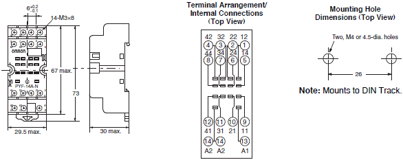 MY-GS Miniature Power Relays/Dimensions | OMRON Industrial Automation  Australia 7 Pin Relay Wiring Diagram Omron