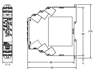 K8DT-PZ Dimensions 1 