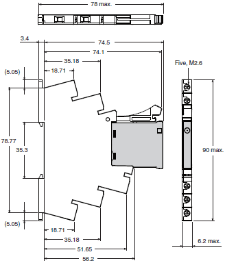 G3RV-SR Dimensions 4 