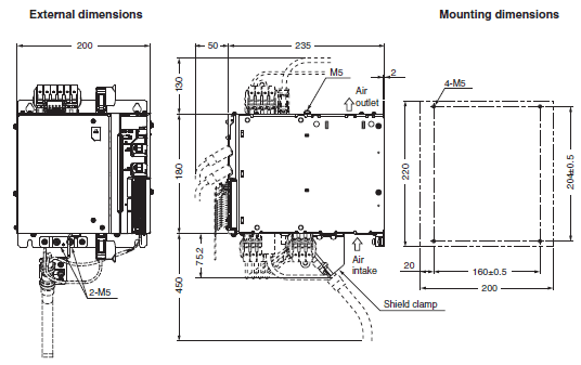 R88M-1[] / R88D-1SN[]-ECT Dimensions 6 