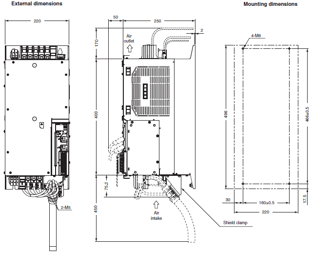 R88M-1[] / R88D-1SN[]-ECT Dimensions 7 