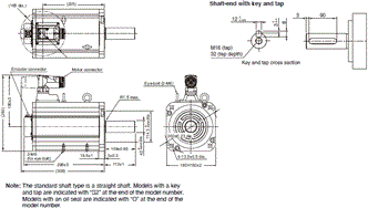 R88M-1[] / R88D-1SN[]-ECT Dimensions 49 