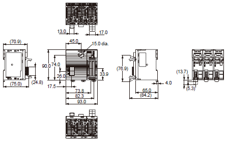 FHV7-AI Series Dimensions 9 