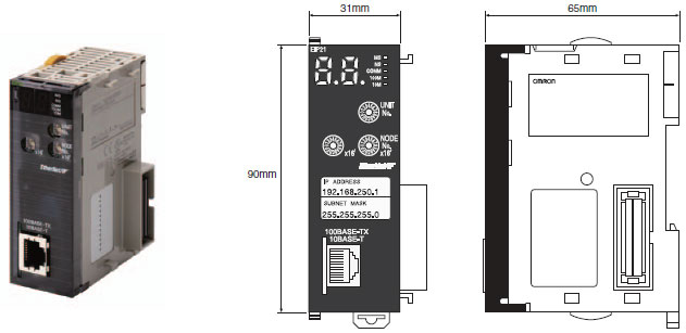 CJ1W-EIP21 / EIP21S Dimensions 1 